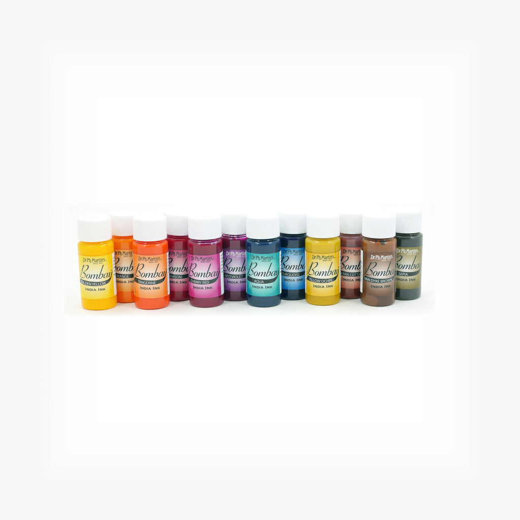 Dr. Ph. Martin's Bombay India Ink, 0.5 oz, Set of 12 (Set 2)