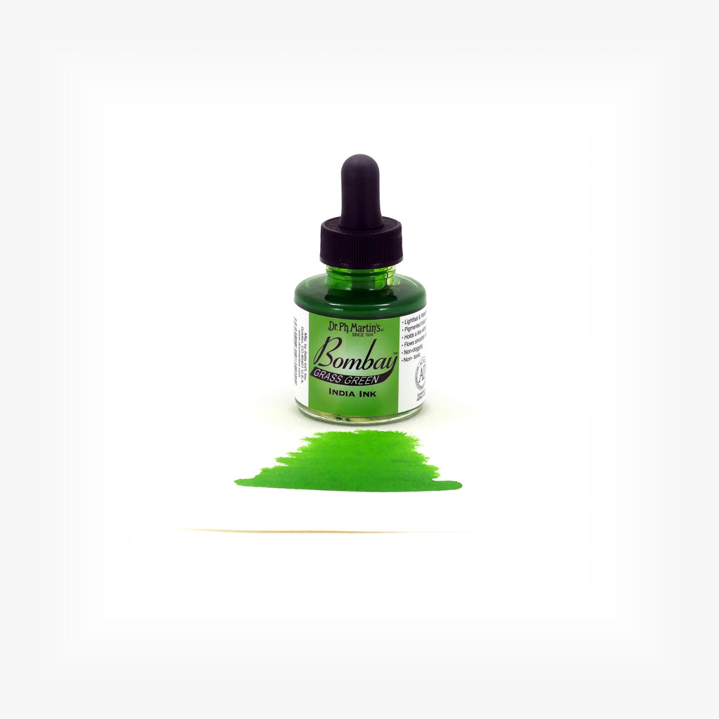 Dr. Ph. Martin's Bombay India Ink, 1.0 oz, Grass Green