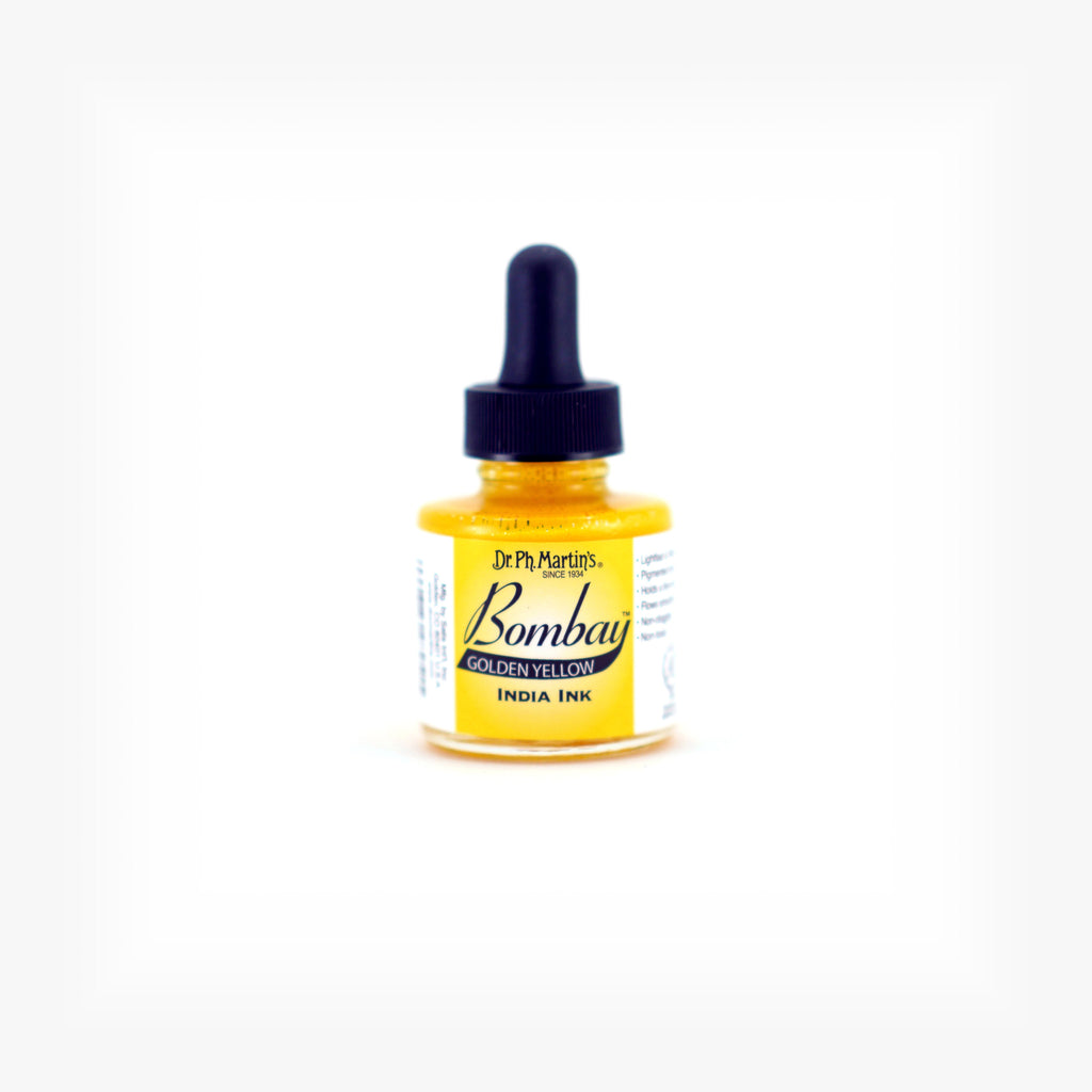 Dr. Ph. Martin's Bombay India Ink, 1.0 oz, Golden Yellow