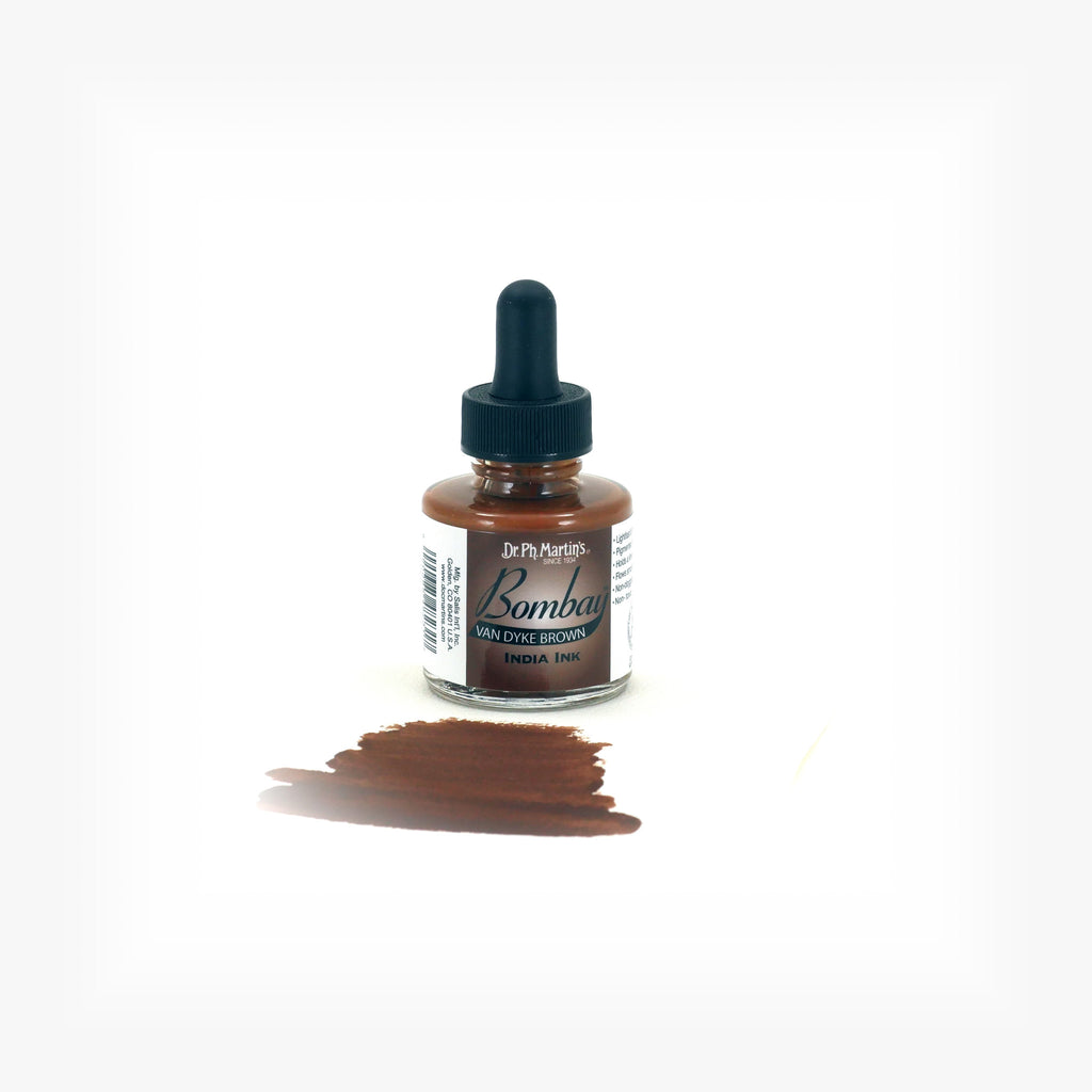 Dr. Ph. Martin's Bombay India Ink, 1.0 oz, Van Dyke Brown