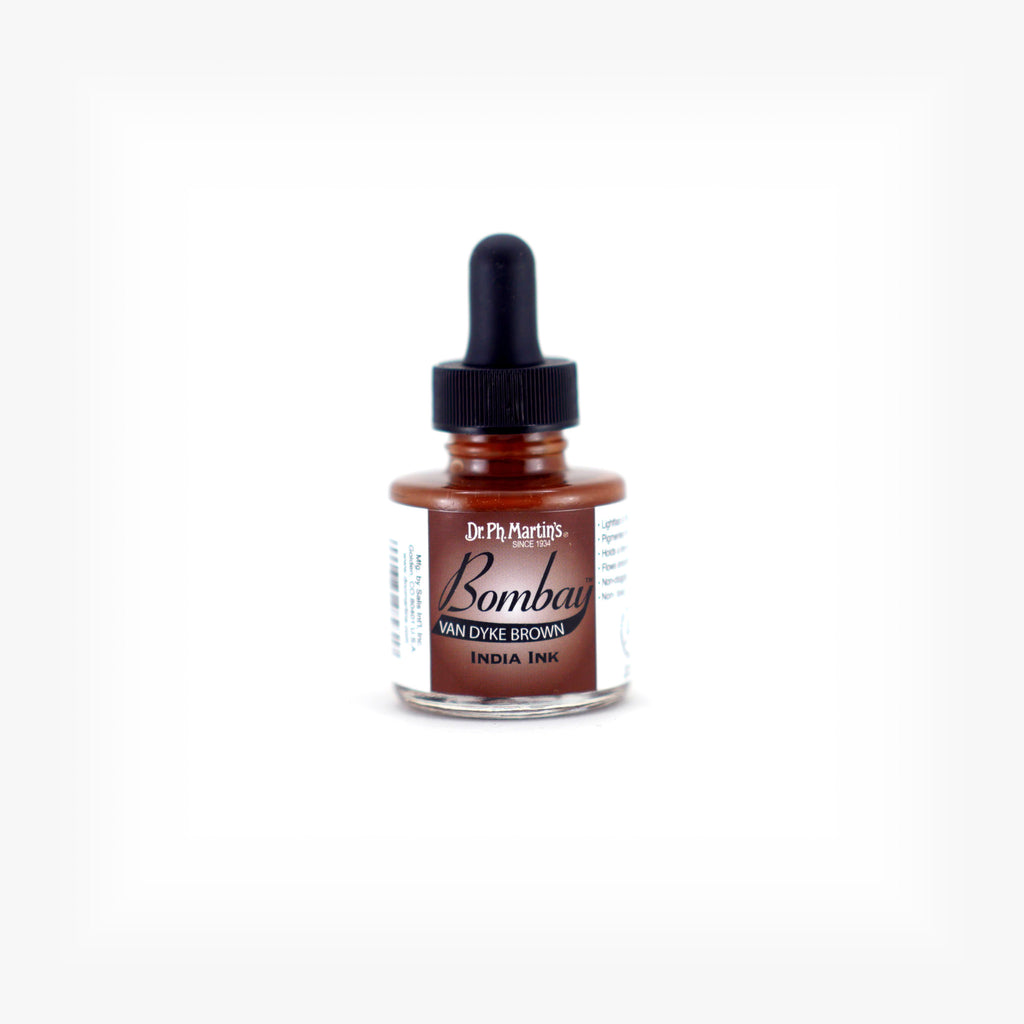 Dr. Ph. Martin's Bombay India Ink, 1.0 oz, Van Dyke Brown