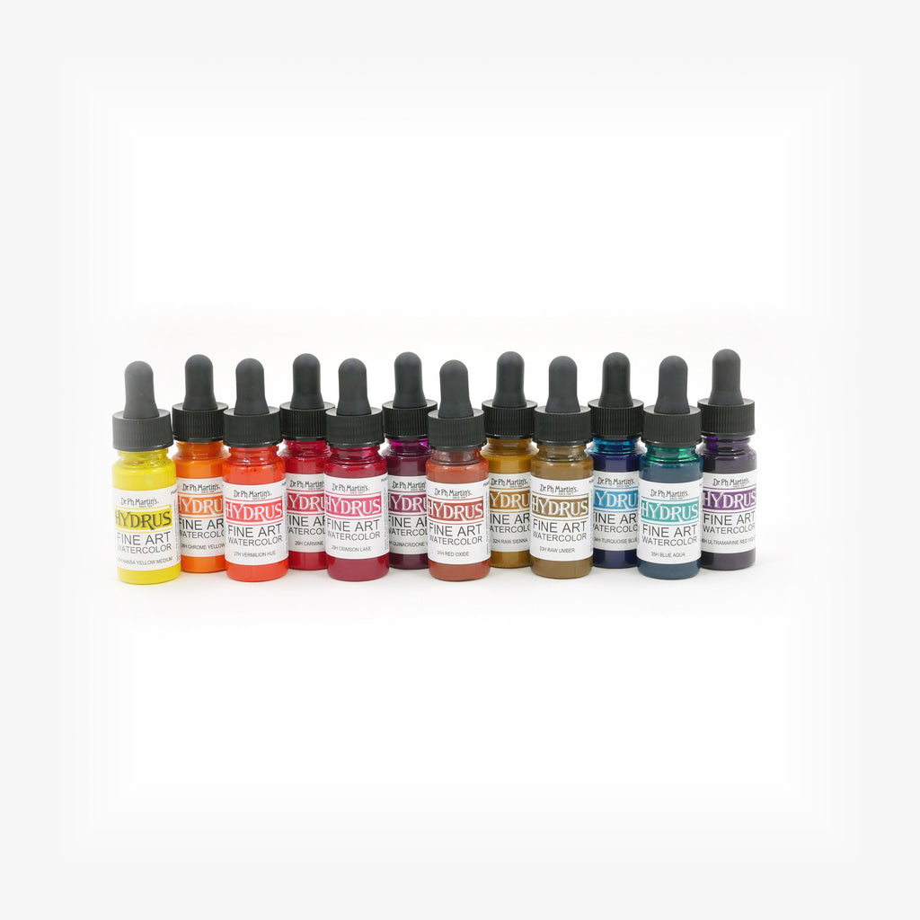 Dr. Ph. Martin's Hydrus Fine Art Watercolor, 0.5 oz, Set of 12 (Set 3)