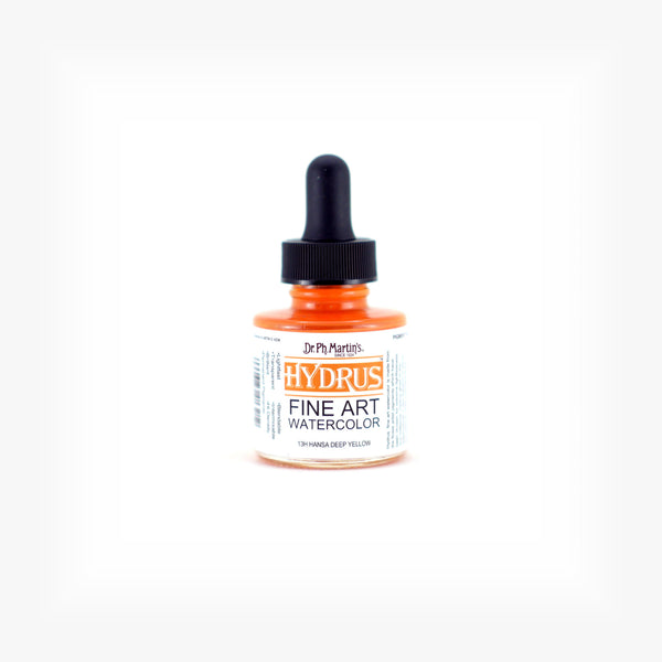 (未使用･未開封品)　Dr. Ph. Martin's Hydrus Fine Art Watercolor 1.0 oz Hansa Yellow Medium (25H) 7z28pnb HYDR10OZS13H.MAIN.