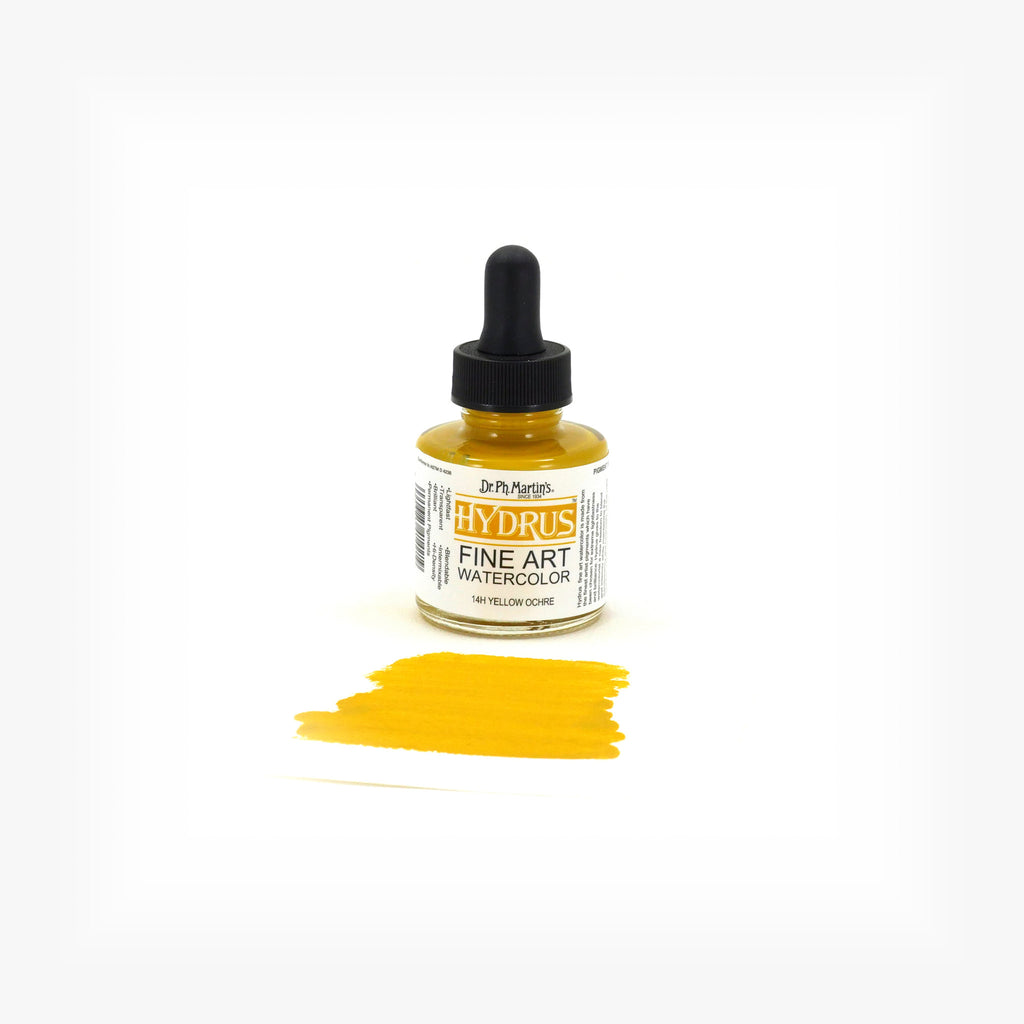 Dr. Ph. Martin's Hydrus Fine Art Watercolor, 1.0 oz, Yellow Ochre (14H)