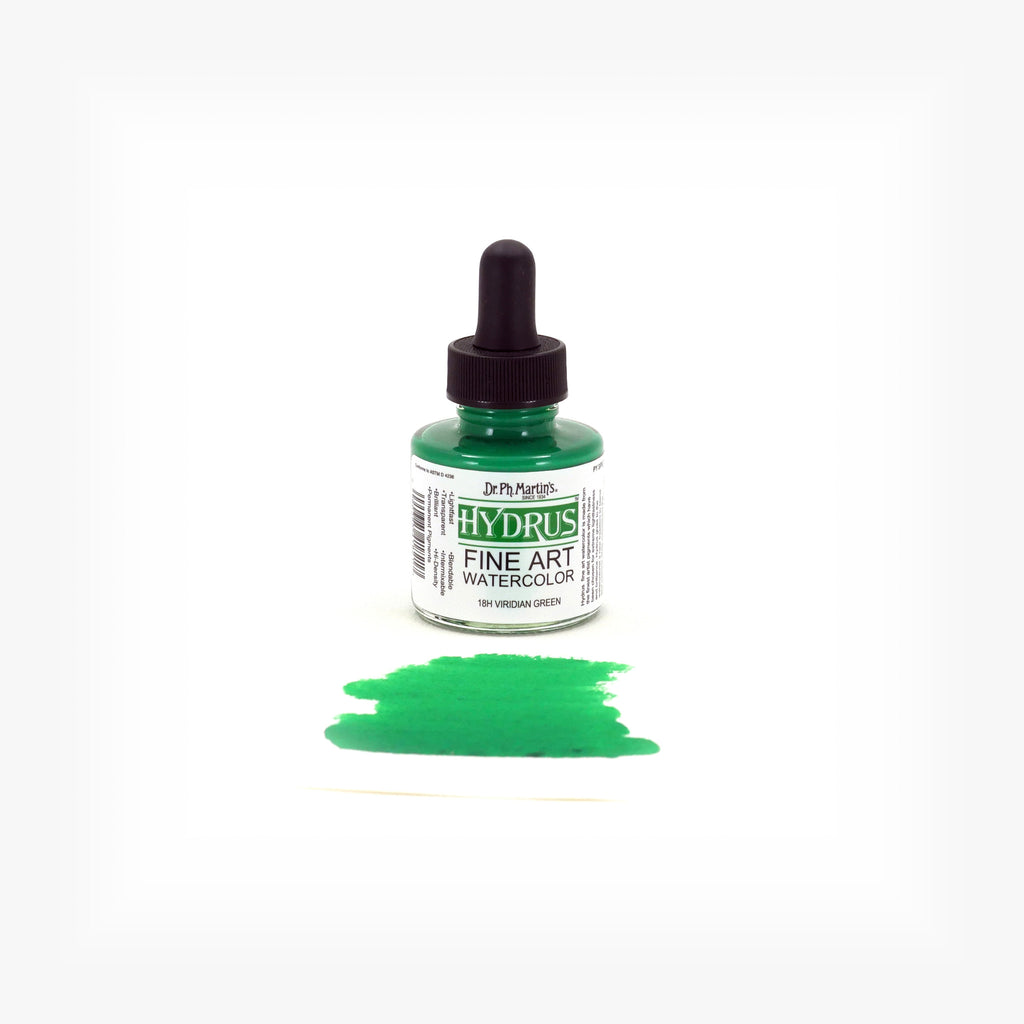 Dr. Ph. Martin's Hydrus Fine Art Watercolor, 1.0 oz, Viridian Green (18H)