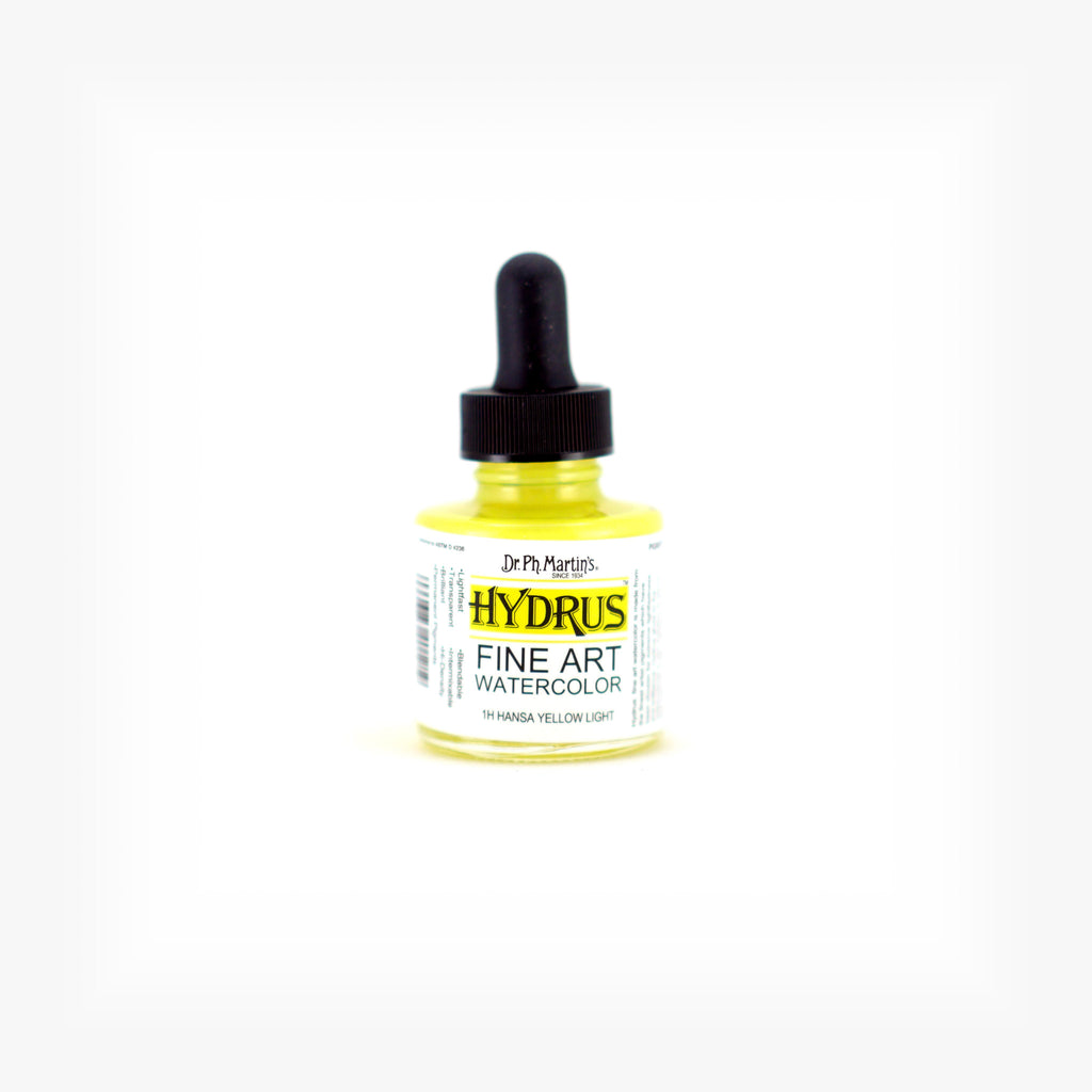 Dr. Ph. Martin's Hydrus Fine Art Watercolor, 1.0 oz, Hansa Yellow Light (1H)