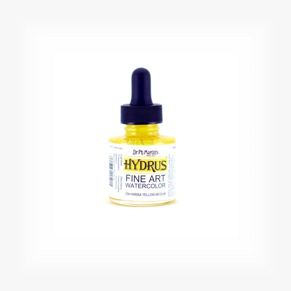 (未使用･未開封品)　Dr. Ph. Martin's Hydrus Fine Art Watercolor 1.0 oz Hansa Yellow Medium (25H) 7z28pnb HYDR10OZS25H.MAIN.
