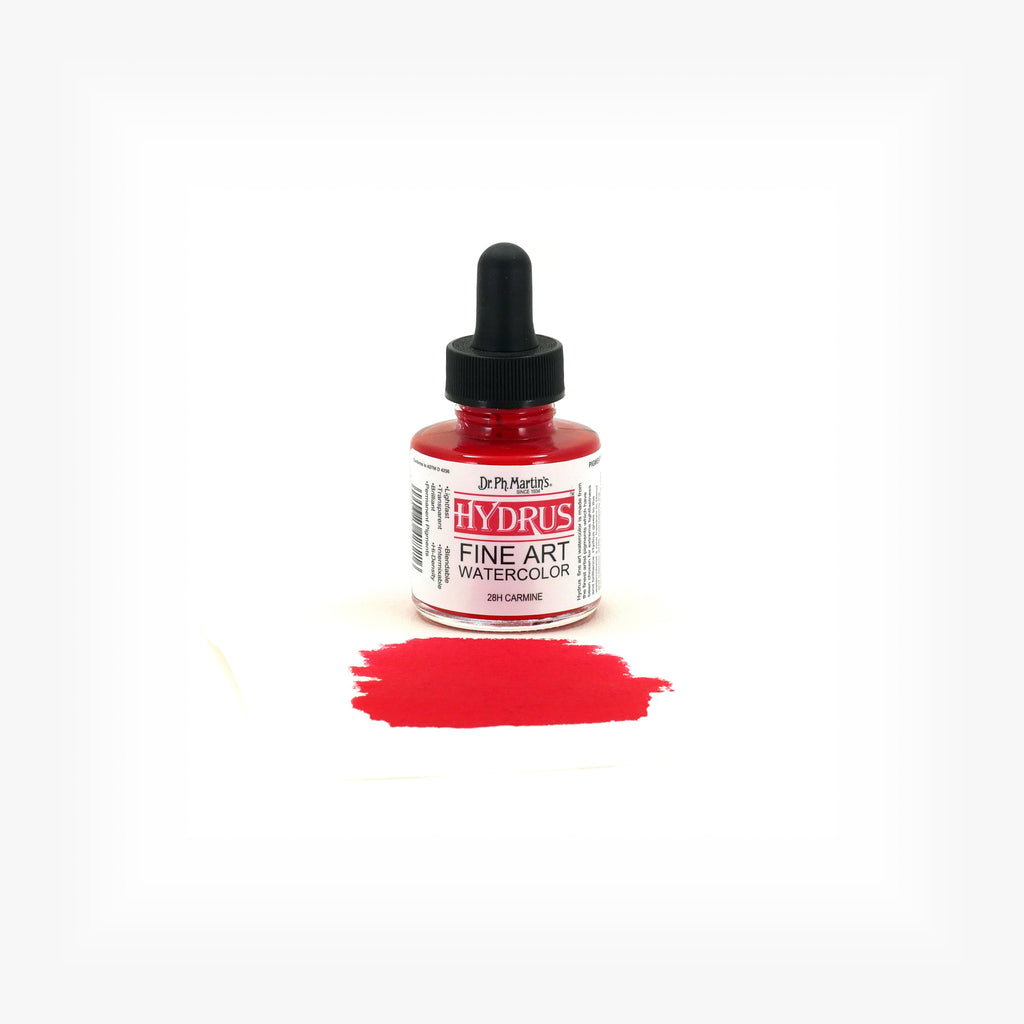 Dr. Ph. Martin's Hydrus Fine Art Watercolor, 1.0 oz, Carmine (28H)