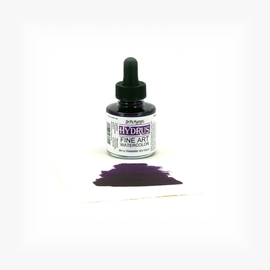 Dr. Ph. Martin's Hydrus Fine Art Watercolor, 1.0 oz, Ultramarine Red Violet (36H)