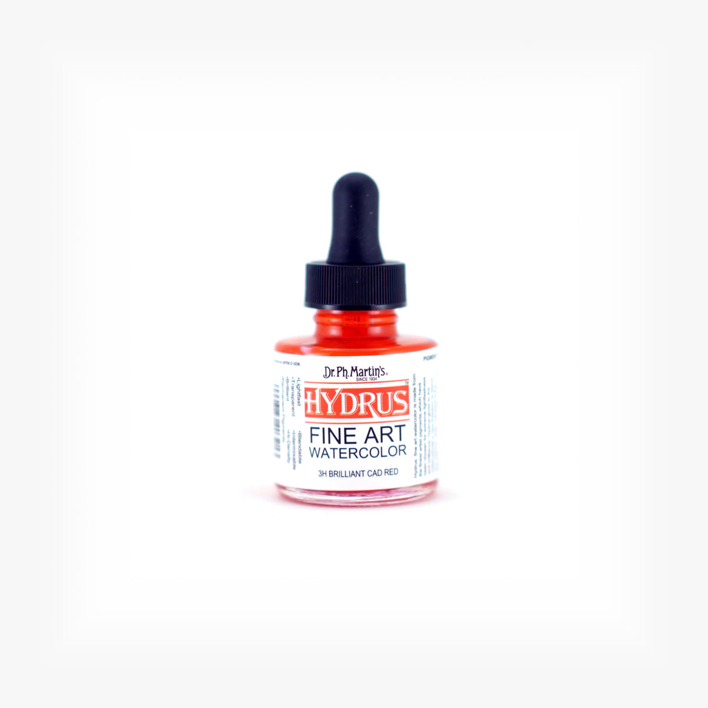 Dr. Ph. Martin's Hydrus Fine Art Watercolor, 1.0 oz, Brilliant Cad Red (3H)