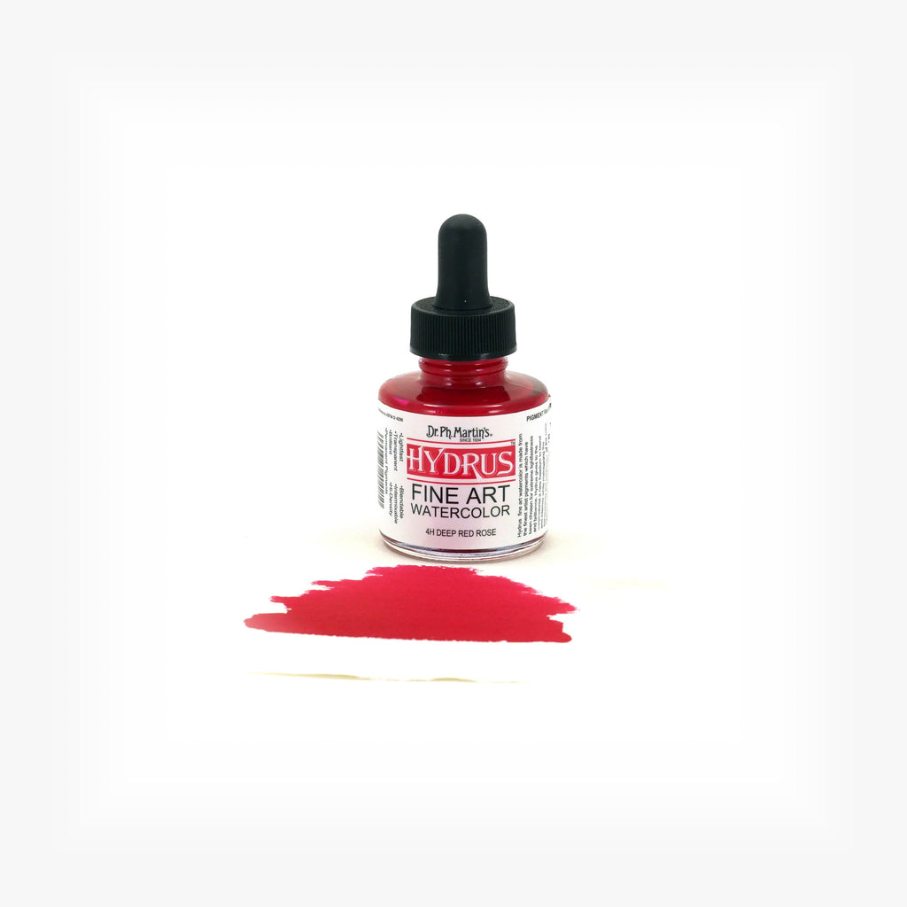 Dr. Ph. Martin's Hydrus Fine Art Watercolor, 1.0 oz, Deep Red Rose (4H)