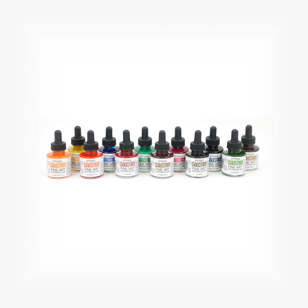 Dr. Ph. Martin's Hydrus Fine Art Watercolor, 1.0 oz, Set of 12 (Set 2)