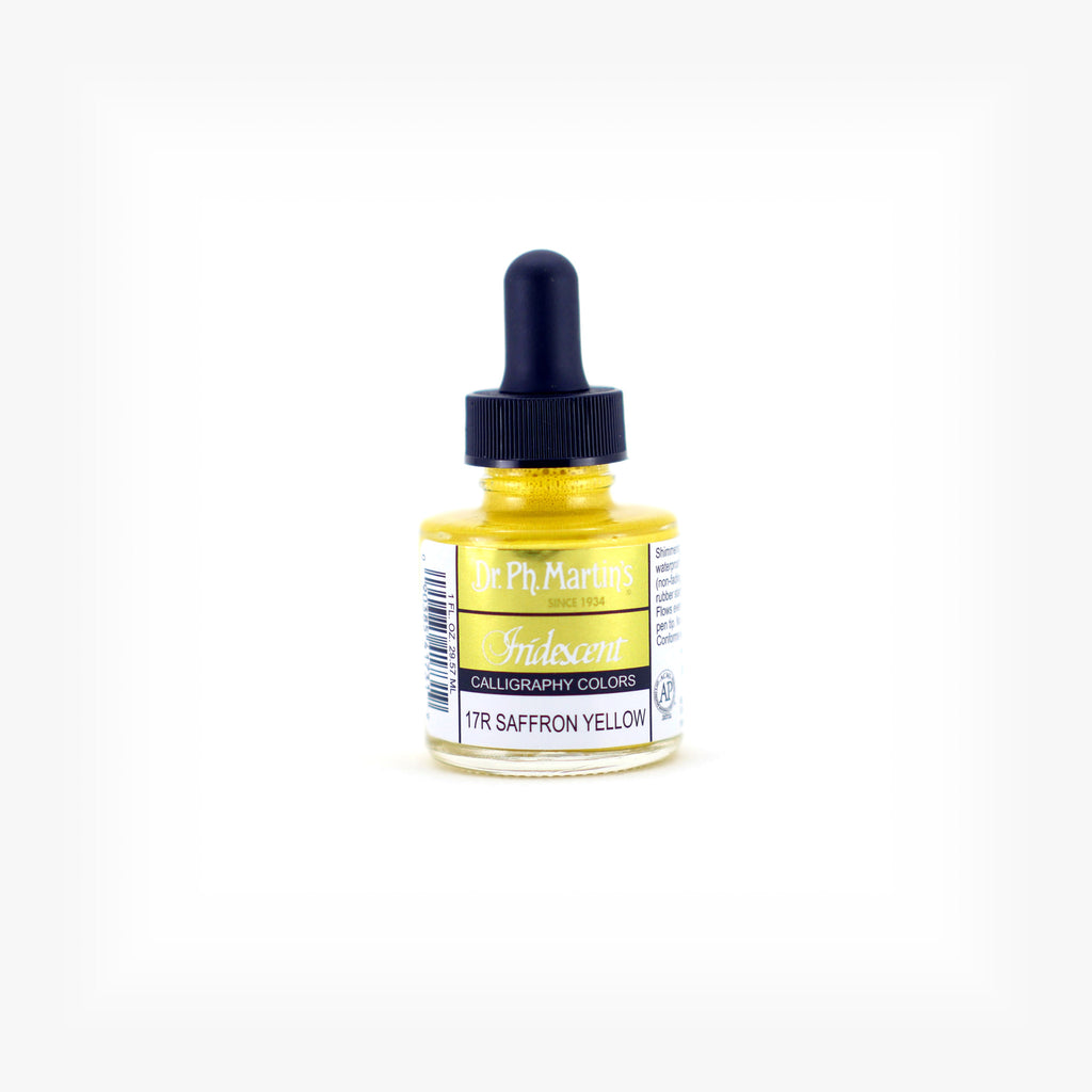 Dr. Ph. Martin's Iridescent Calligraphy Color, 1.0 oz, Saffron Yellow (17R)