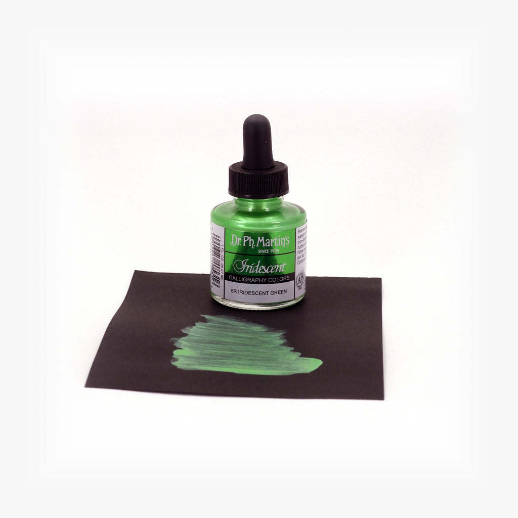 Dr. Ph. Martin's Iridescent Calligraphy Color, 1.0 oz, Iridescent Green (5R)