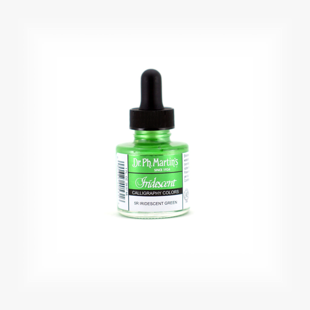 Dr. Ph. Martin's Iridescent Calligraphy Color, 1.0 oz, Iridescent Green (5R)