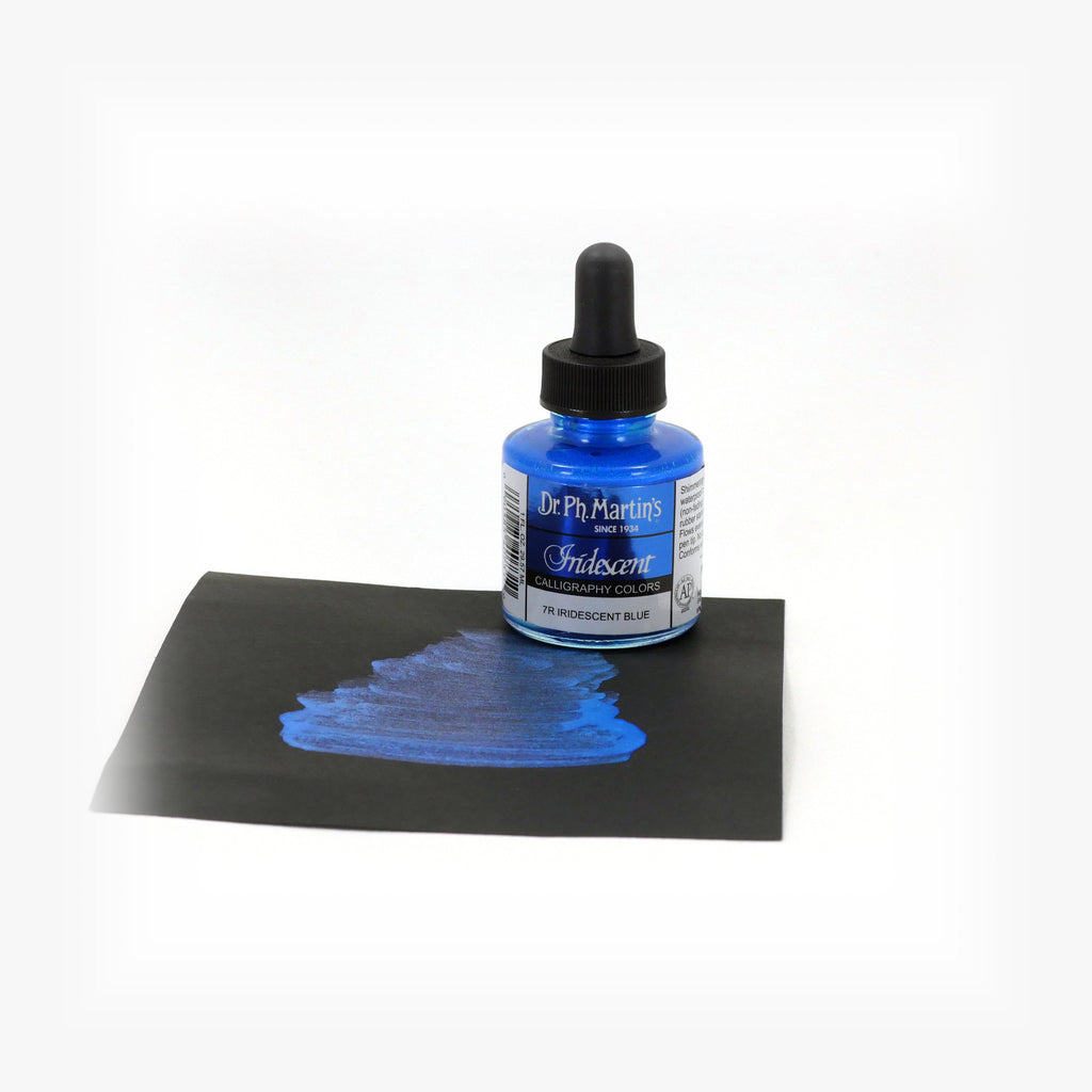 Dr. Ph. Martin's Iridescent Calligraphy Color, 1.0 oz, Iridescent Blue (7R)