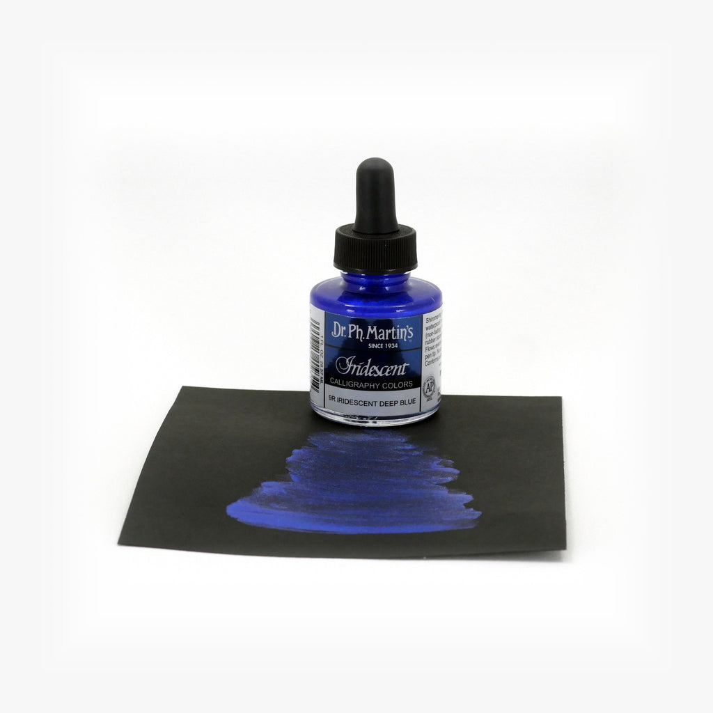 Dr. Ph. Martin's Iridescent Calligraphy Color, 1.0 oz, Iridescent Deep Blue (9R)