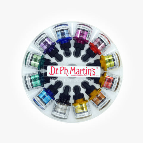 Dr. Ph. Martin's Iridescent Calligraphy Color, 1.0 oz, Set of 12 (Set 2)