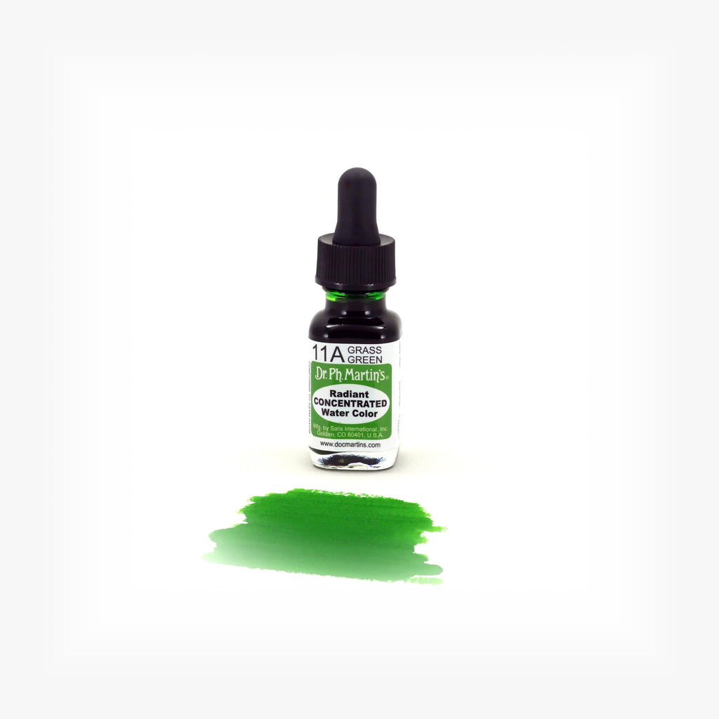 Dr. Ph. Martin's Radiant Concentrated Water Color, 0.5 oz, Grass Green (11A)