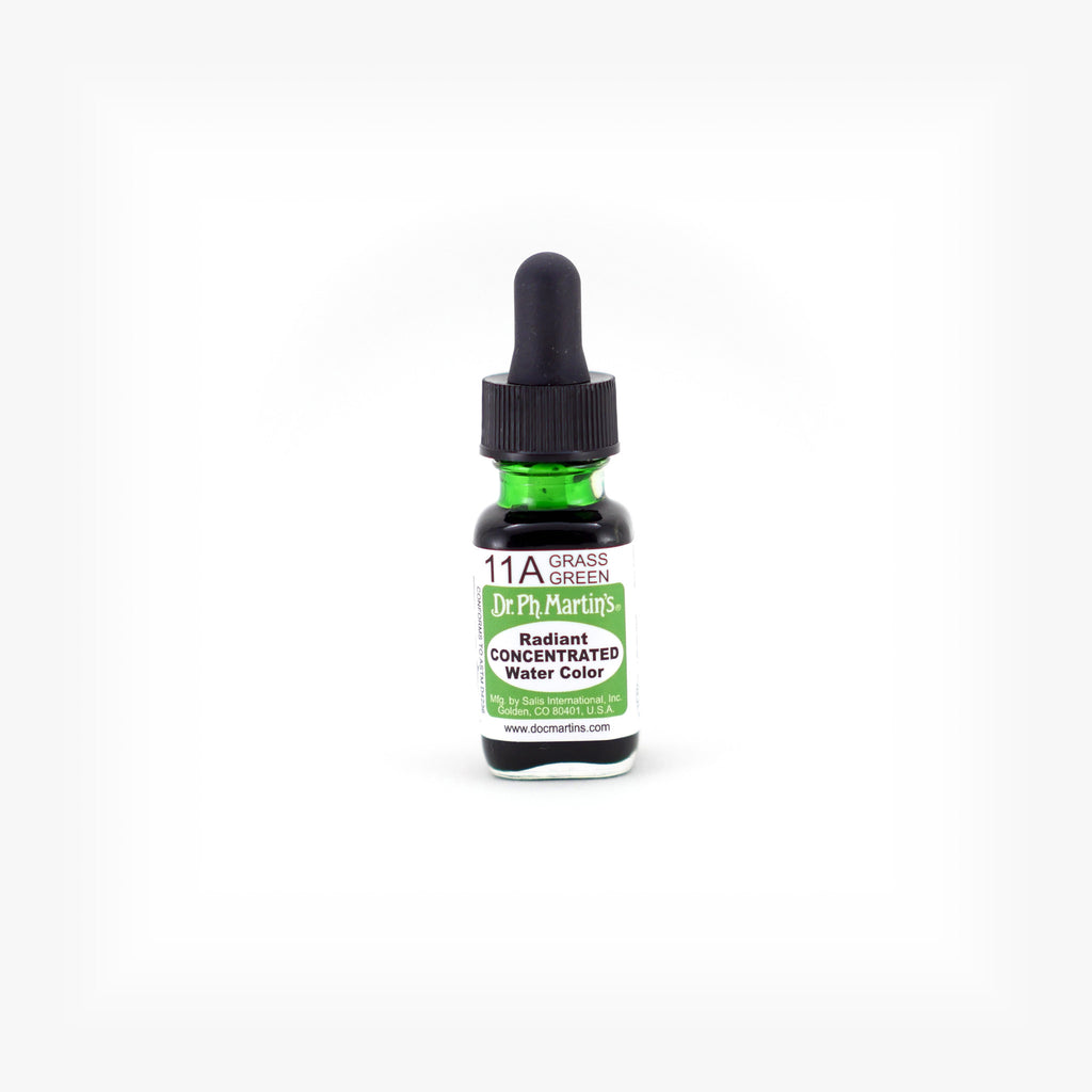 Dr. Ph. Martin's Radiant Concentrated Water Color, 0.5 oz, Grass Green (11A)