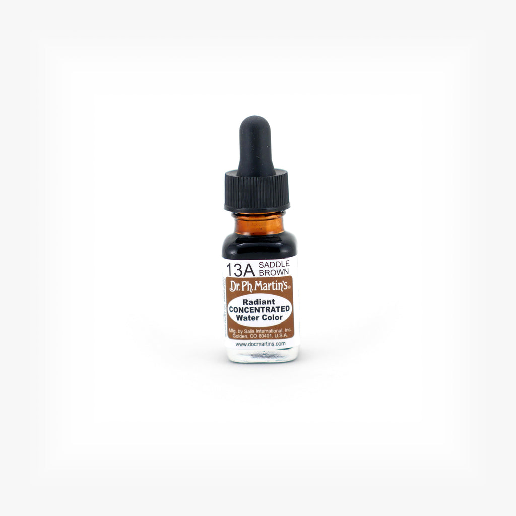 Dr. Ph. Martin's Radiant Concentrated Water Color, 0.5 oz, Saddle Brown (13A)