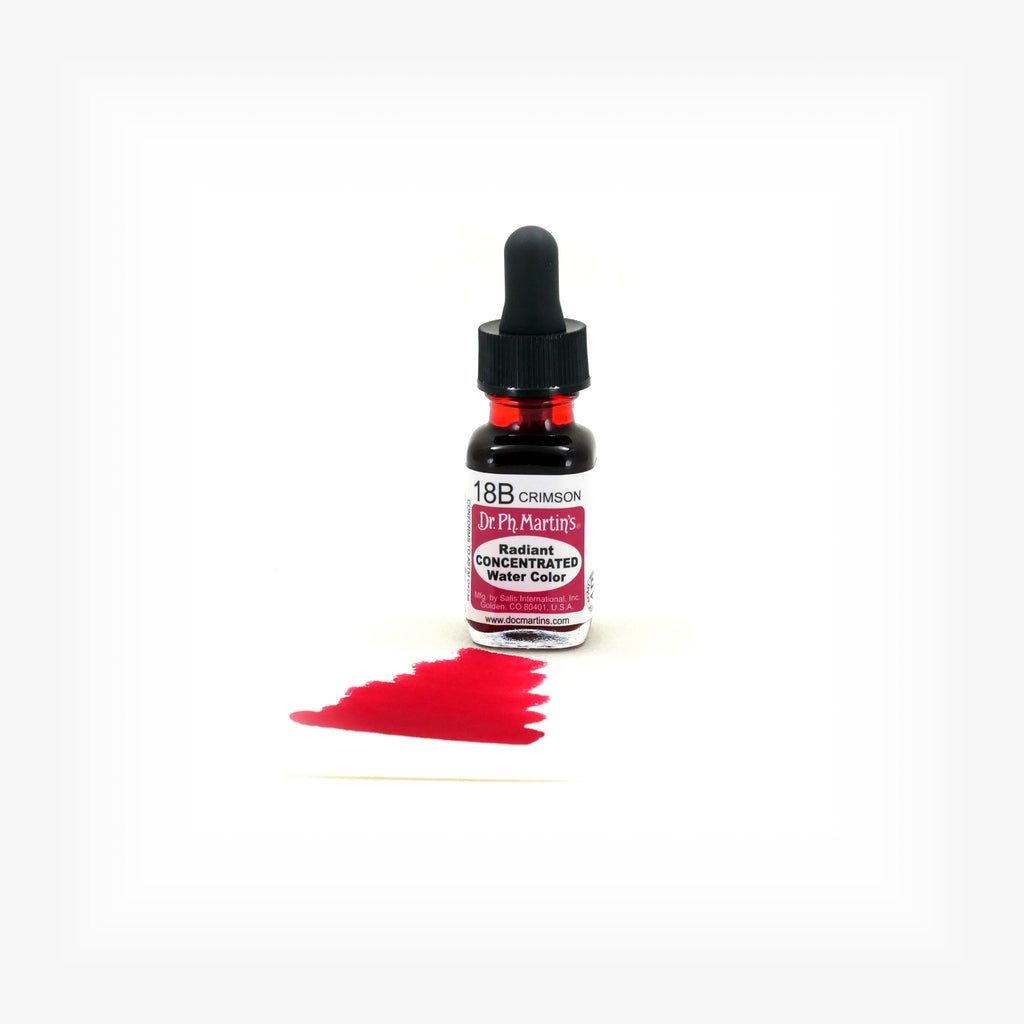Dr. Ph. Martin's Radiant Concentrated Water Color, 0.5 oz, Crimson (18B)