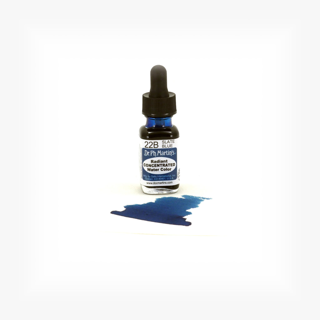 Dr. Ph. Martin's Radiant Concentrated Water Color, 0.5 oz, Slate Blue (22B)