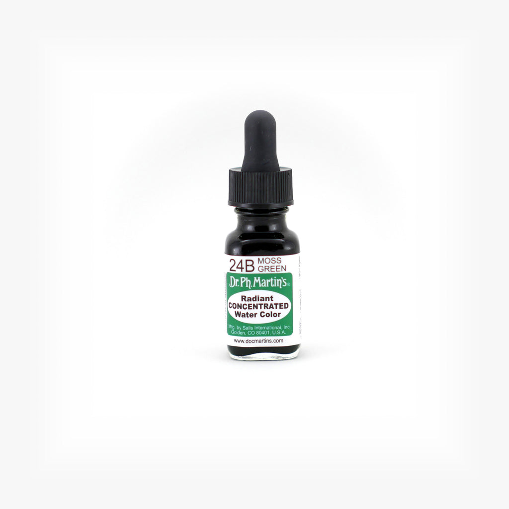 Dr. Ph. Martin's Radiant Concentrated Water Color, 0.5 oz, Moss Green (24B)