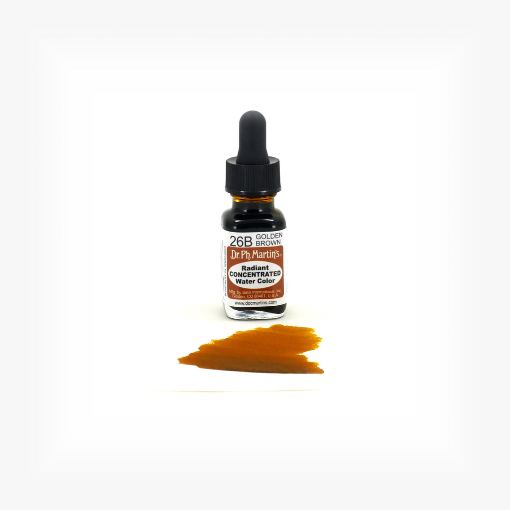 Dr. Ph. Martin's Radiant Concentrated Water Color, 0.5 oz, Golden Brown (26B)