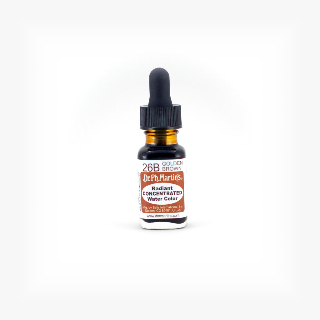 Dr. Ph. Martin's Radiant Concentrated Water Color, 0.5 oz, Golden Brown (26B)