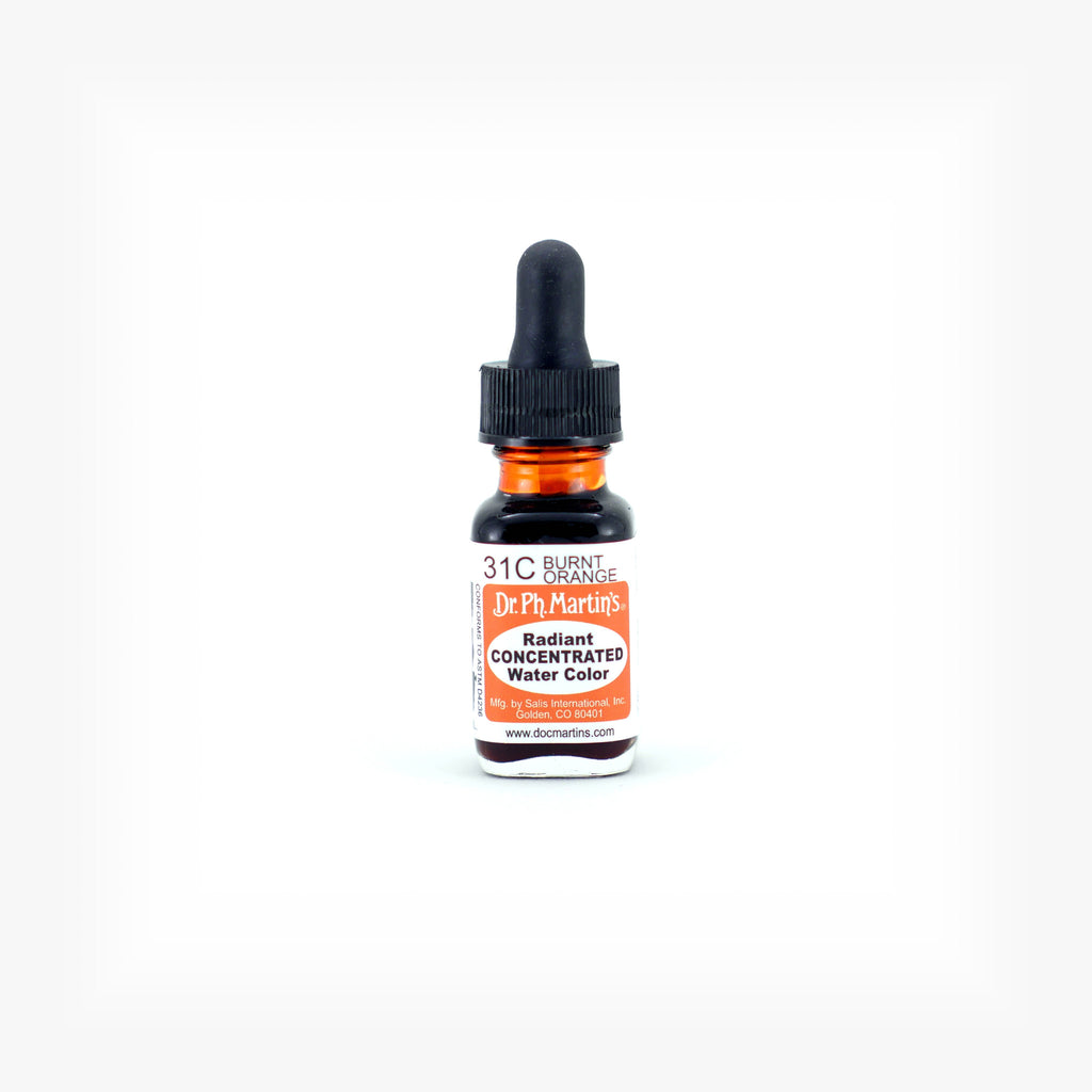 Dr. Ph. Martin's Radiant Concentrated Water Color, 0.5 oz, Burnt Orange (31C)
