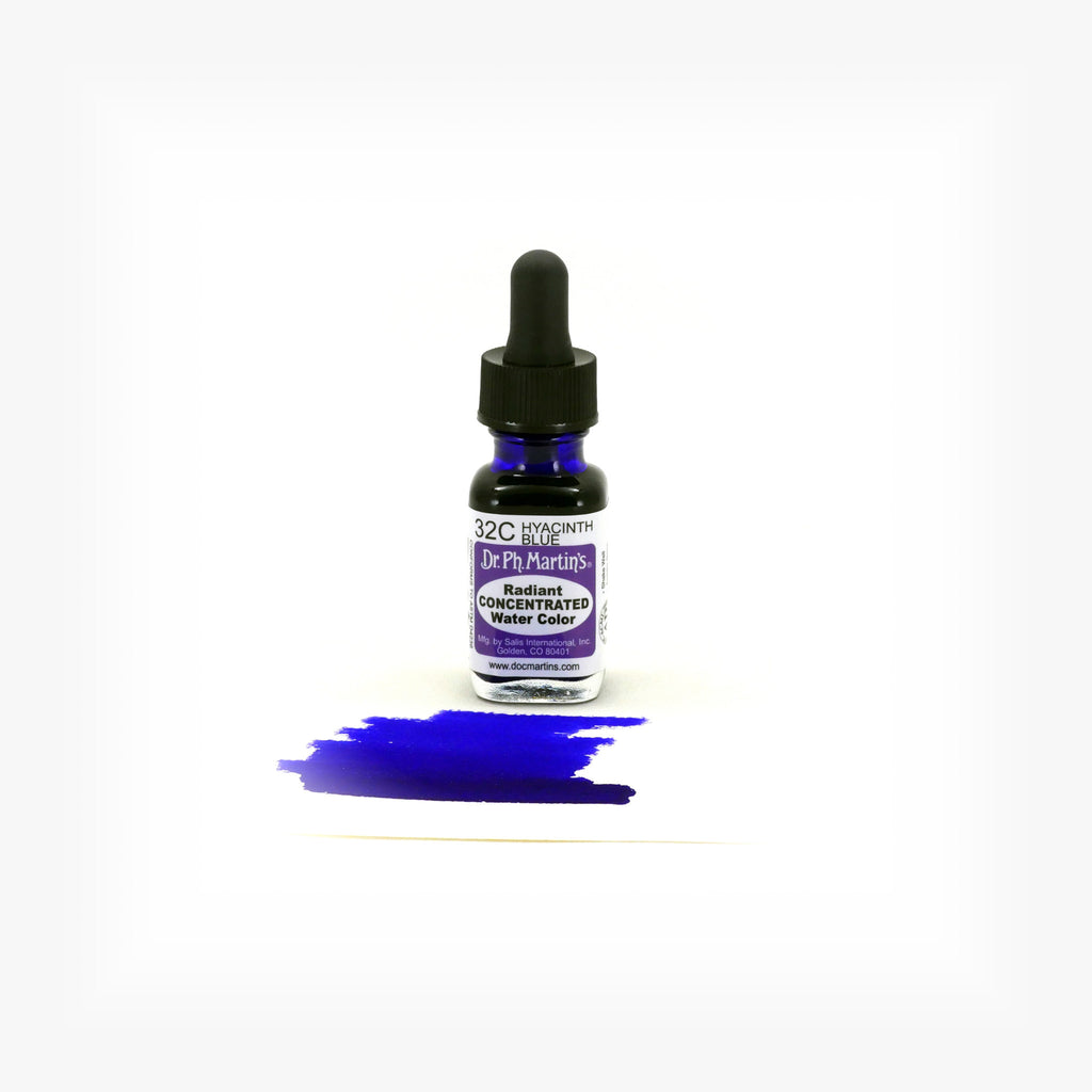 Dr. Ph. Martin's Radiant Concentrated Water Color, 0.5 oz, Hyacinth Blue (32C)