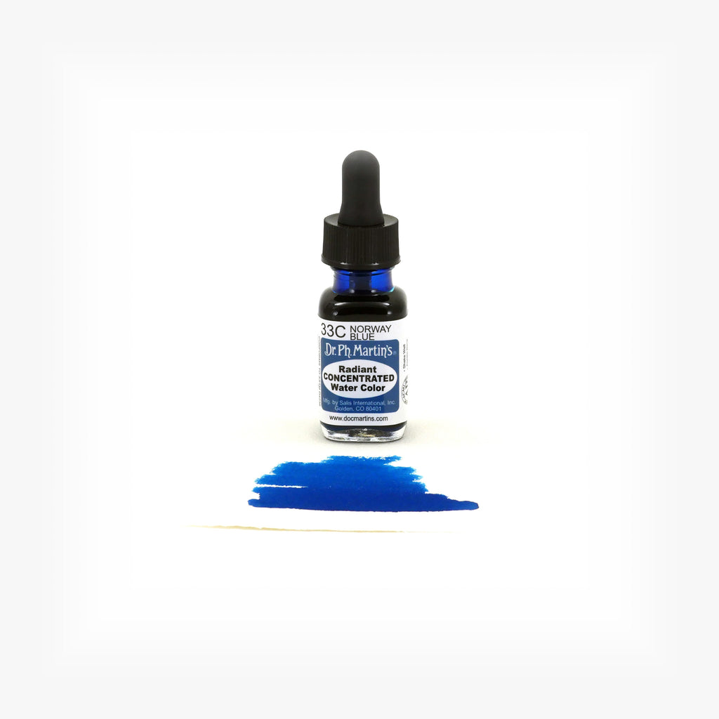 Dr. Ph. Martin's Radiant Concentrated Water Color, 0.5 oz, Norway Blue (33C)