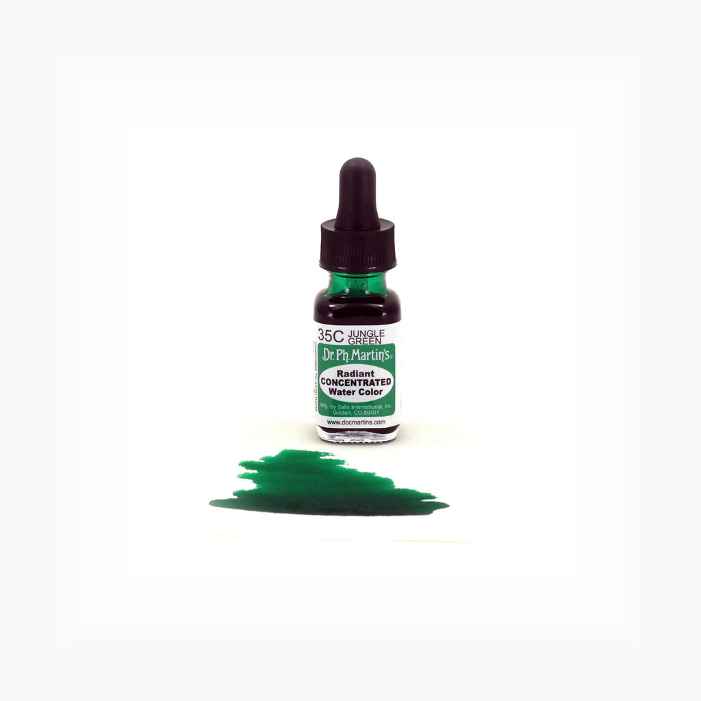 Dr. Ph. Martin's Radiant Concentrated Water Color, 0.5 oz, Jungle Green (35C)