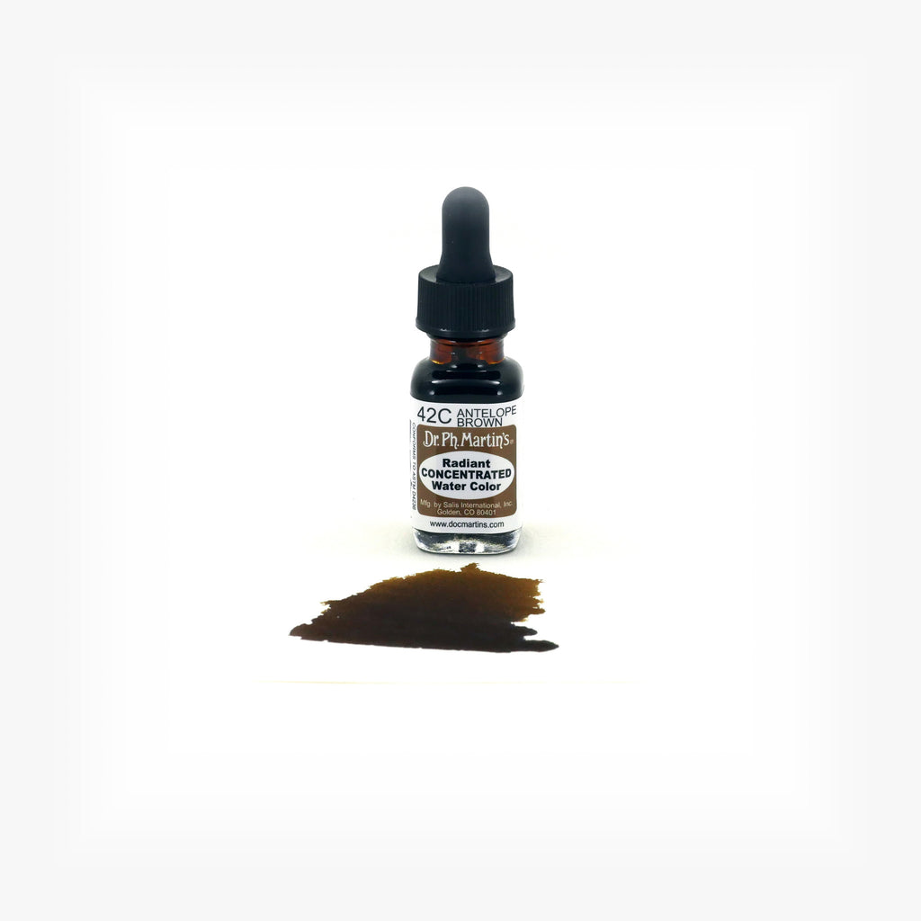 Dr. Ph. Martin's Radiant Concentrated Water Color, 0.5 oz, Antelope Brown (42C)