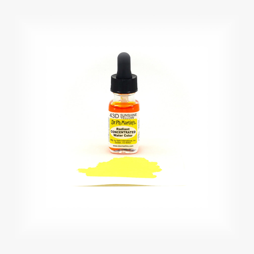Dr. Ph. Martin's Radiant Concentrated Water Color, 0.5 oz, Sunshine Yellow (43D)
