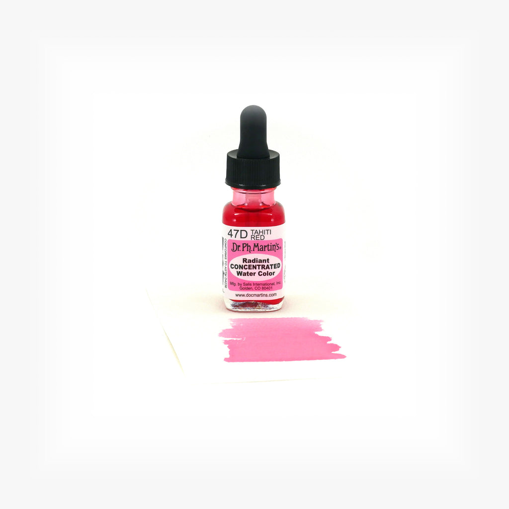 Dr. Ph. Martin's Radiant Concentrated Water Color, 0.5 oz, Tahiti Red (47D)