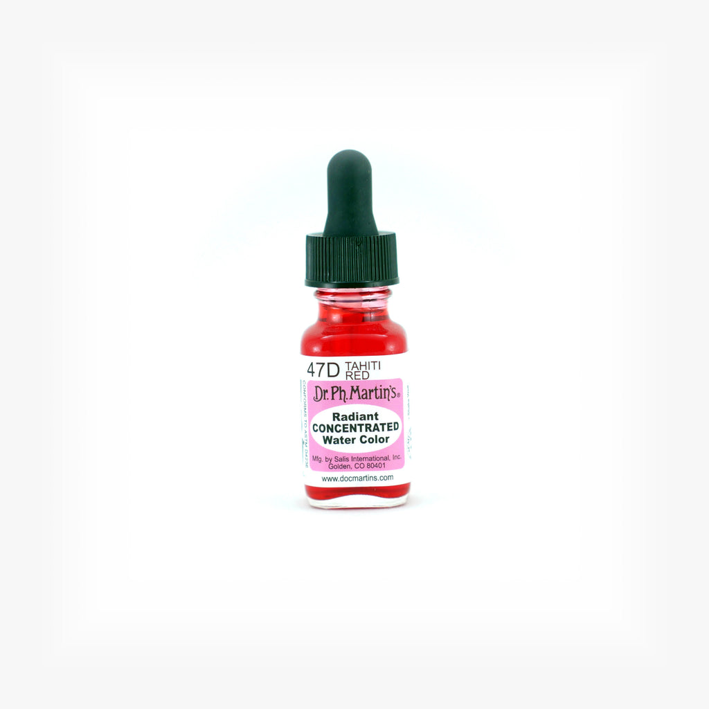 Dr. Ph. Martin's Radiant Concentrated Water Color, 0.5 oz, Tahiti Red (47D)