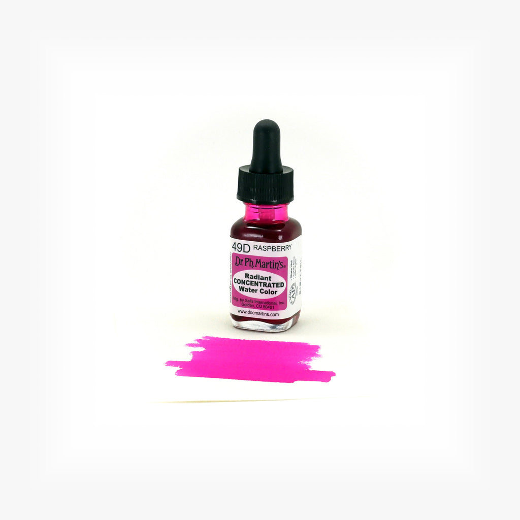 Dr. Ph. Martin's Radiant Concentrated Water Color, 0.5 oz, Raspberry (49D)