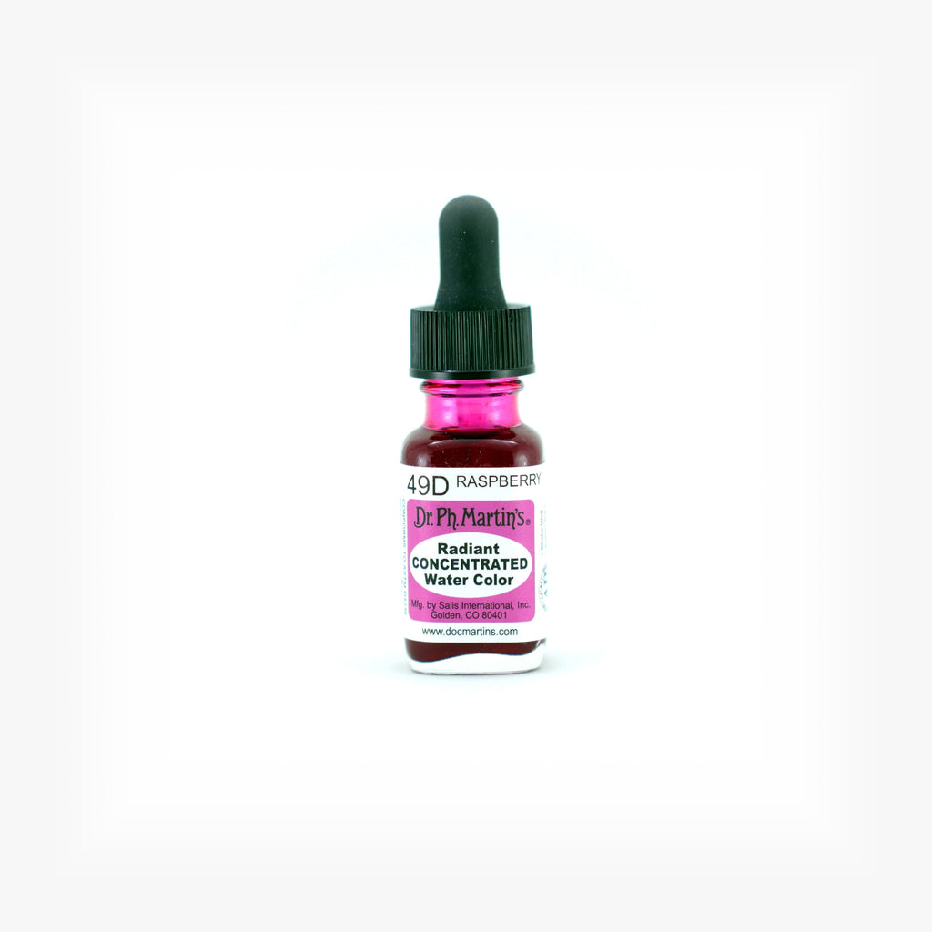 Dr. Ph. Martin's Radiant Concentrated Water Color, 0.5 oz, Raspberry (49D)