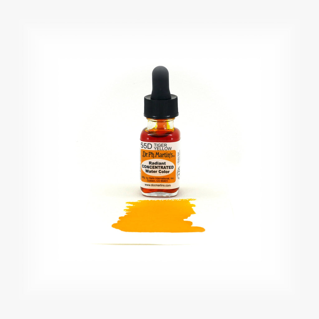 Dr. Ph. Martin's Radiant Concentrated Water Color, 0.5 oz, Tiger Yellow (55D)