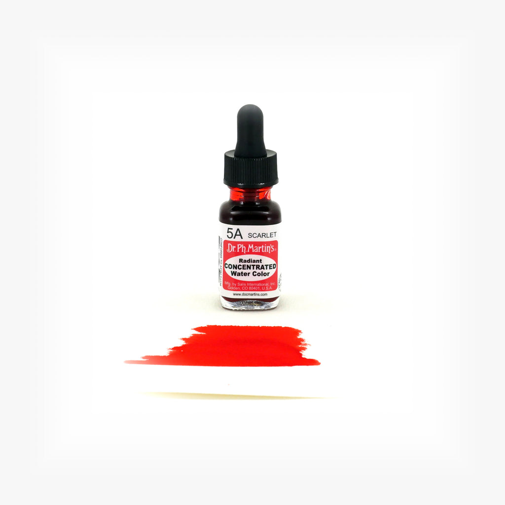 Dr. Ph. Martin's Radiant Concentrated Water Color, 0.5 oz, Scarlet (5A)
