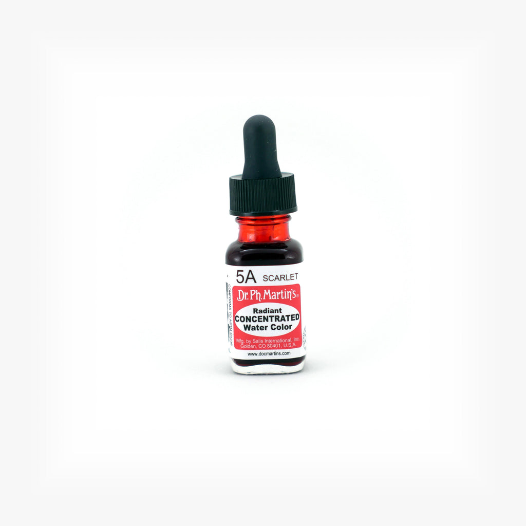 Dr. Ph. Martin's Radiant Concentrated Water Color, 0.5 oz, Scarlet (5A)