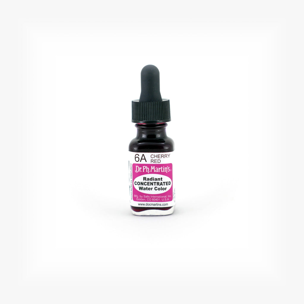 Dr. Ph. Martin's Radiant Concentrated Water Color, 0.5 oz, Cherry Red (6A)