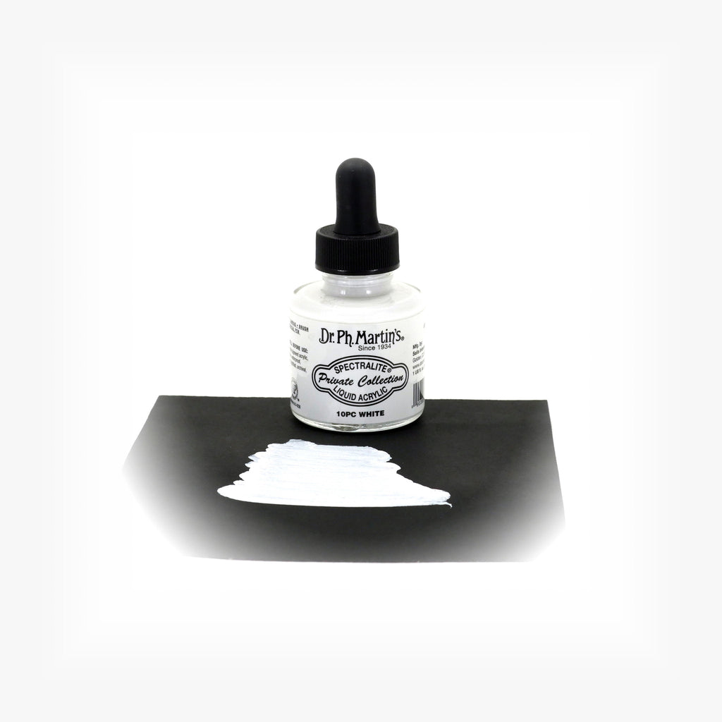 Dr. Ph. Martin's Spectralite Private Collection Liquid Acrylics, 1.0 oz, White (10PC)