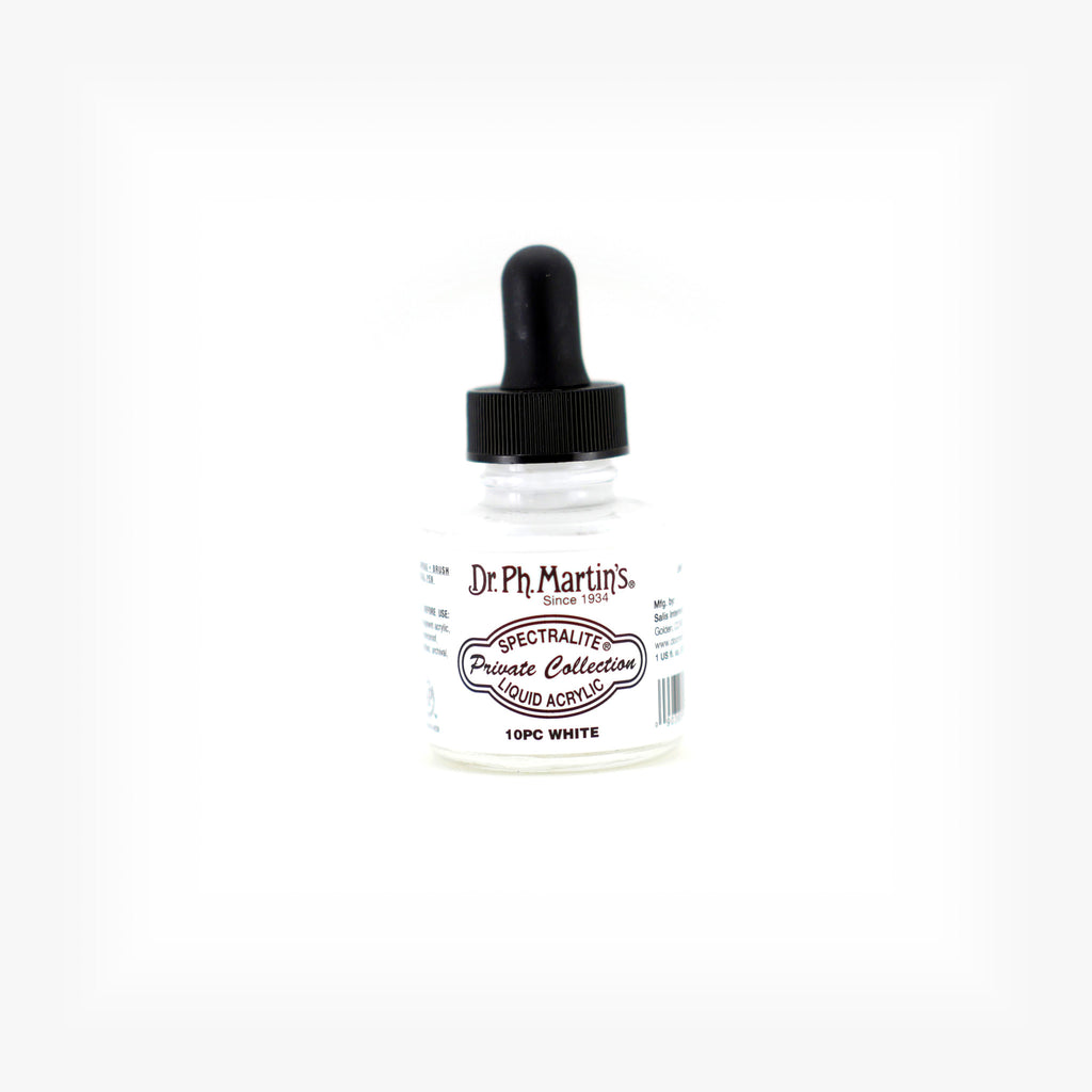 Dr. Ph. Martin's Spectralite Private Collection Liquid Acrylics, 1.0 oz, White (10PC)