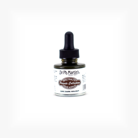 Dr. Ph. Martin's Spectralite Private Collection Liquid Acrylics, 1.0 oz, Dark Walnut (20PC)