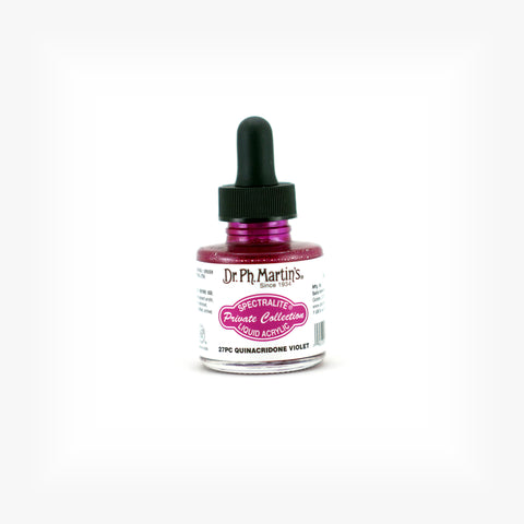 Dr. Ph. Martin's Spectralite Private Collection Liquid Acrylics, 1.0 oz, Quinacridone Violet (27PC)