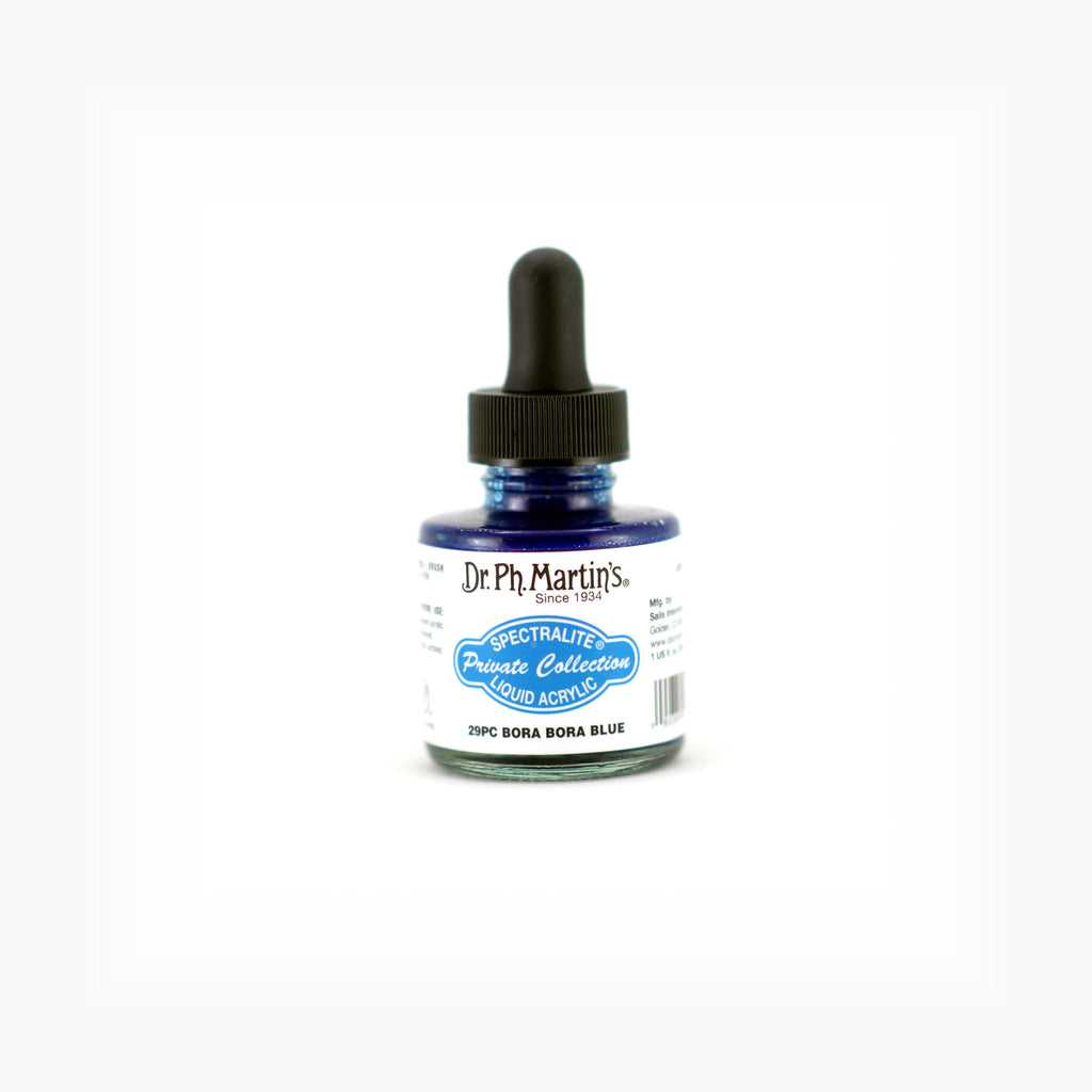 Dr. Ph. Martin's Spectralite Private Collection Liquid Acrylics, 1.0 oz, Bora Bora Blue (29PC)