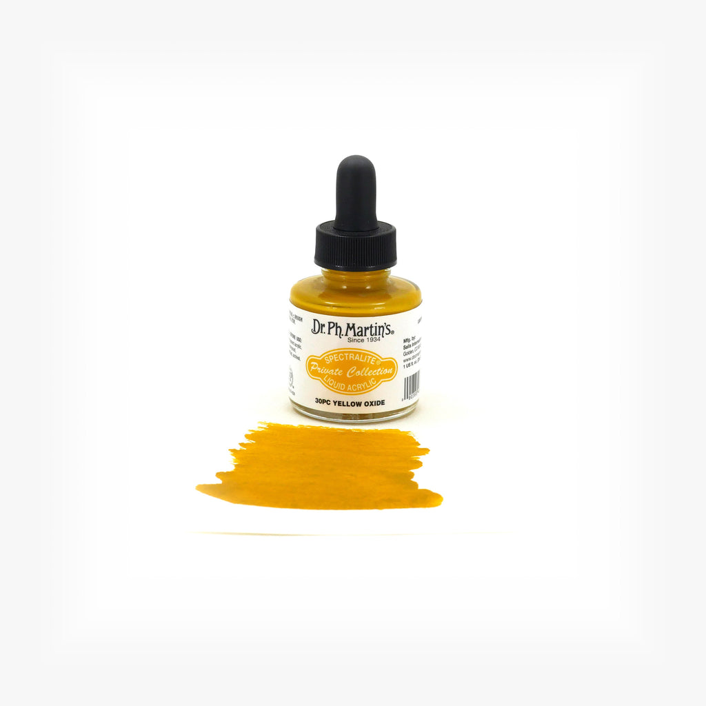 Dr. Ph. Martin's Spectralite Private Collection Liquid Acrylics, 1.0 oz, Yellow Oxide (30PC)